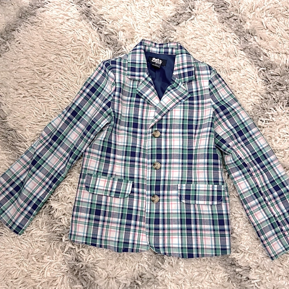 Boys Plaid Dress Jacket Blazer - Picture 2 of 6